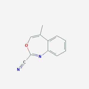 molecular formula C11H8N2O B099489 5-Methyl-3,1-benzoxazepine-2-carbonitrile CAS No. 19062-86-3