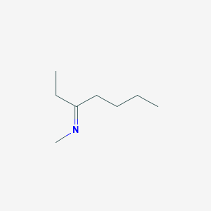 molecular formula C8H17N B099505 Methylamine, N-(1-ethylpentylidene)- CAS No. 18641-73-1