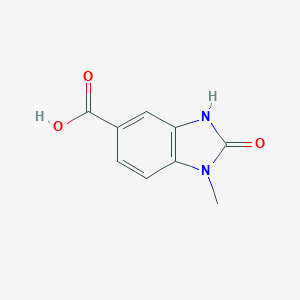 molecular formula C9H8N2O3 B009951 1-methyl-2-oxo-2,3-dihydro-1H-1,3-benzodiazole-5-carboxylic acid CAS No. 19950-97-1