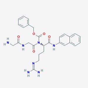 molecular formula C28H33N7O5 B099517 Benzyloxycarbonyl-glycyl-glycyl-arginine beta-naphthylamide CAS No. 17278-97-6