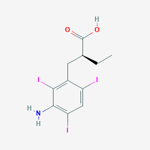 molecular formula C11H12I3NO2 B099538 Iopanoic acid, (+)- CAS No. 17879-96-8