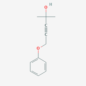 molecular formula C12H14O2 B099548 3-Pentyn-2-ol, 2-methyl-5-phenoxy- CAS No. 16488-98-5