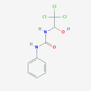 molecular formula C9H9Cl3N2O2 B099591 1-Phenyl-3-(2,2,2-trichloro-1-hydroxyethyl)urea CAS No. 19177-72-1