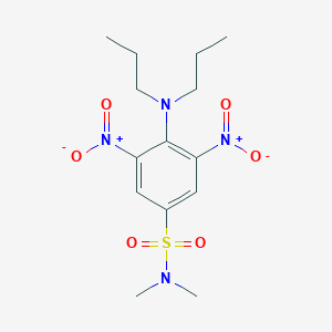 molecular formula C14H22N4O6S B099598 N,N-Dimethyl-3,5-dinitro-4-(dipropylamino)benzenesulfonamide CAS No. 19044-94-1