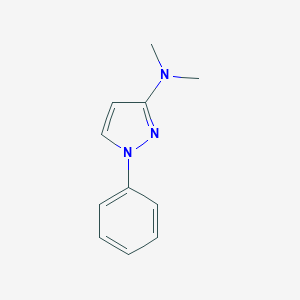 molecular formula C11H13N3 B009961 Pyrazole, 3-(dimethylamino)-1-phenyl- CAS No. 19730-27-9
