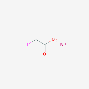 molecular formula C2H2IKO2 B099613 Acetic acid, iodo-, potassium salt CAS No. 15973-59-8