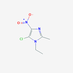 molecular formula C6H8ClN3O2 B099614 5-Chloro-1-ethyl-2-methyl-4-nitro-1H-imidazole CAS No. 2302-28-5