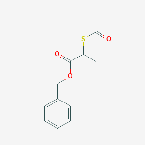 molecular formula C12H14O3S B099615 Benzyl 2-acetylsulfanylpropanoate CAS No. 16850-03-6