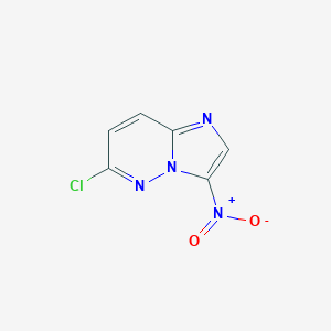 molecular formula C6H3ClN4O2 B099622 6-Chloro-3-nitroimidazo[1,2-b]pyridazine CAS No. 18087-76-8