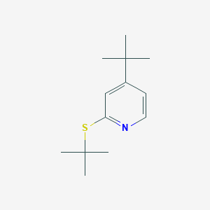 molecular formula C13H21NS B099624 Pyridine, 4-tert-butyl-2-(tert-butylthio)- CAS No. 18794-38-2