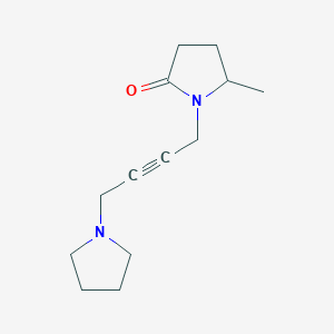 molecular formula C13H20N2O B099627 (+-)-5-Methyl-1-(4-(1-pyrrolidinyl)-2-butynyl)-2-pyrrolidinone CAS No. 18325-12-7
