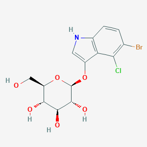 molecular formula C14H15BrClNO6 B099630 5-溴-4-氯吲哚-3-基-β-D-葡萄糖苷 CAS No. 15548-60-4