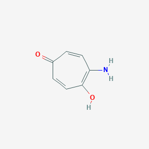 molecular formula C7H7NO2 B099670 2-Amino-5-hydroxy-2,4,6-cycloheptatrien-1-one CAS No. 15926-48-4