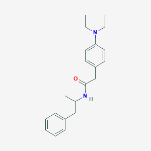 molecular formula C21H28N2O B099700 2-(p-(Diethylamino)phenyl)-N-(alpha-methylphenethyl)acetamide CAS No. 18464-55-6