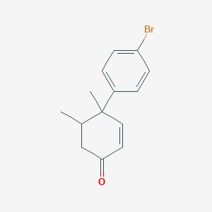 molecular formula C14H15BrO B099720 4-(4-Bromophenyl)-4,5-dimethylcyclohex-2-en-1-one CAS No. 17429-37-7