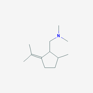 molecular formula C12H23N B099721 N,N-Dimethyl-1-(2-methyl-5-propan-2-ylidene-cyclopentyl)methanamine CAS No. 17943-83-8