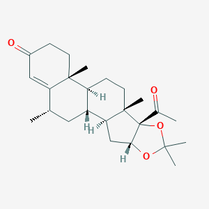 molecular formula C25H36O4 B099728 16alpha,17-Isopropylidenedioxy-6alpha-methylprogesterone CAS No. 19304-29-1