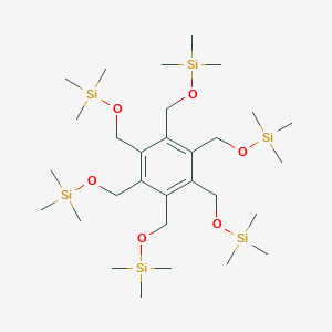 molecular formula C30H66O6Si6 B009974 Trimethyl-[[2,3,4,5,6-pentakis(trimethylsilyloxymethyl)phenyl]methoxy]silane CAS No. 108638-04-6