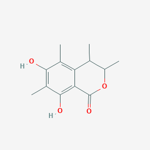 molecular formula C13H16O4 B099742 Isocoumarin, 3,4-dihydro-6,8-dihydroxy-3,4,5,7-tetramethyl- CAS No. 19314-94-4