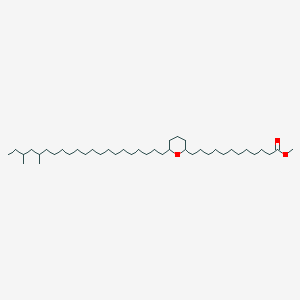 molecular formula C41H80O3 B099746 2H-Pyran-2-dodecanoic acid, 6-(17,19-dimethylheneicosyl)tetrahydro-, methyl ester CAS No. 18082-15-0