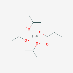 molecular formula C13H26O5Ti B099751 Titanium(4+) 2-methylprop-2-enoate propan-2-olate (1/1/3) CAS No. 18327-72-5