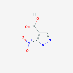molecular formula C5H5N3O4 B099757 1-Methyl-5-nitro-1H-pyrazole-4-carboxylic acid CAS No. 18213-77-9