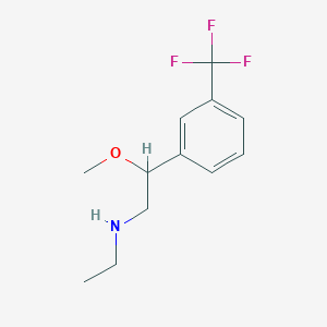 molecular formula C12H16F3NO B099761 Benzeneethanamine, N-ethyl-beta-methoxy-3-(trifluoromethyl)- CAS No. 15235-27-5