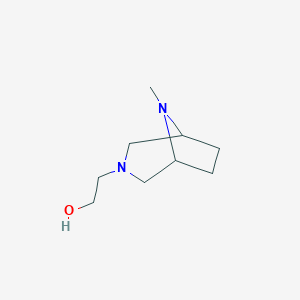 molecular formula C9H18N2O B099766 3,8-Diazabicyclo[3.2.1]octane-3-ethanol, 8-methyl- CAS No. 17740-50-0