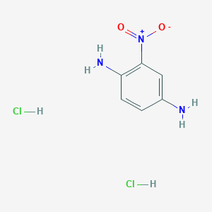 molecular formula C6H9Cl2N3O2 B099780 1,4-Benzenediamine, 2-nitro-, hydrochloride (1:2) CAS No. 18266-52-9