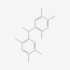 molecular formula C20H26 B099787 1,2,4-Trimethyl-5-[1-(2,4,5-trimethylphenyl)ethyl]benzene CAS No. 17851-25-1