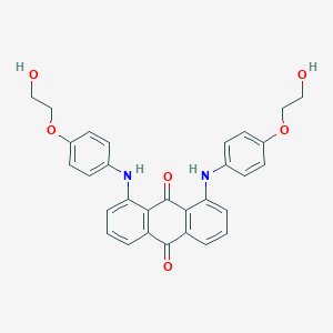 molecular formula C30H26N2O6 B099801 1,8-Bis((4-(2-hydroxyethoxy)phenyl)amino)anthraquinone CAS No. 16472-23-4