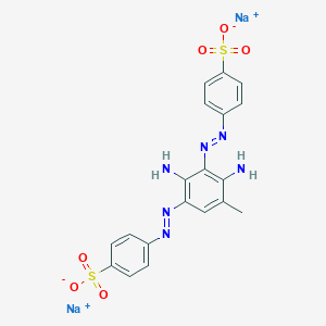 molecular formula C19H16N6Na2O6S2 B099807 Disodium 4,4'-((2,4-diamino-5-methyl-1,3-phenylene)bis(azo))bis(benzenesulphonate) CAS No. 16423-67-9