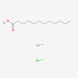 molecular formula C12H24BaCdO2+4 B099828 Lauric acid, barium cadmium salt CAS No. 15337-60-7