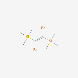 molecular formula C8H18Br2Si2 B099854 Silane, (1,2-dibromo-1,2-ethenediyl)bis(trimethyl-, (E)- CAS No. 18225-33-7