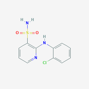molecular formula C11H10ClN3O2S B099862 3-Pyridinesulfonamide, 2-[(2-chlorophenyl)amino]- CAS No. 55841-80-0