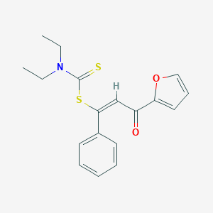 3-(2-Furanyl)-3-oxo-1-phenyl-1-propenyl diethylcarbamodithioate