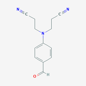 molecular formula C13H13N3O B099879 Propanenitrile, 3,3'-[(4-formylphenyl)imino]bis- CAS No. 17354-79-9