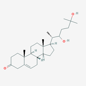 molecular formula C27H44O3 B099919 (8S,9S,10R,13S,14S,17R)-17-[(2S)-3,6-Dihydroxy-6-methylheptan-2-yl]-10,13-dimethyl-1,2,4,7,8,9,11,12,14,15,16,17-dodecahydrocyclopenta[a]phenanthren-3-one CAS No. 17205-76-4