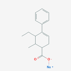 molecular formula C16H19NaO2 B099935 Mebane sodium salt CAS No. 16550-39-3