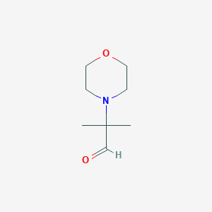 molecular formula C8H15NO2 B099962 2-Methyl-2-morpholinopropanal CAS No. 16042-91-4