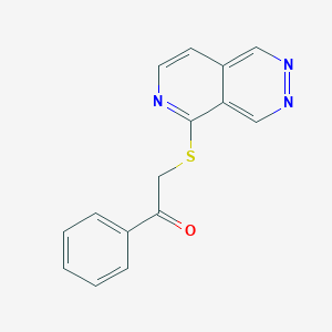 molecular formula C15H11N3OS B099976 Acetophenone, 2-(pyrido[3,4-d]pyridazin-5-ylthio)- CAS No. 18599-27-4