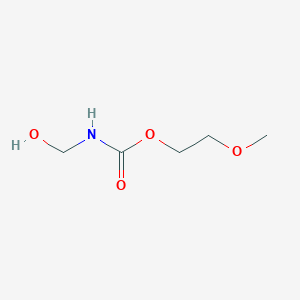 molecular formula C5H11NO4 B099989 Carbamic acid, (hydroxymethyl)-, 2-methoxyethyl ester CAS No. 16672-66-5